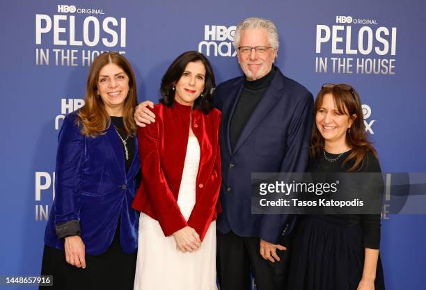 Nancy Abraham, Alexandra Pelosi, Geof Bartz and Lisa Heller attend the Premiere of Pelosi In The House at National Archives Museum on December 12,...
