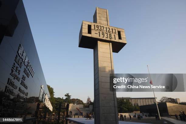 Ceremony is held for China's National Memorial Day for Nanjing Massacre Victims at the Memorial Hall of the Victims of the Nanjing Massacre by...