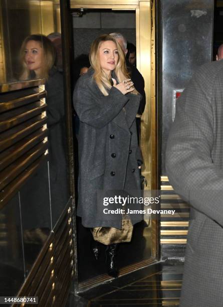 Kate Hudson visits NBC's "Tonight Show Starring Jimmy Fallon" at Rockefeller Center on December 12, 2022 in New York City.