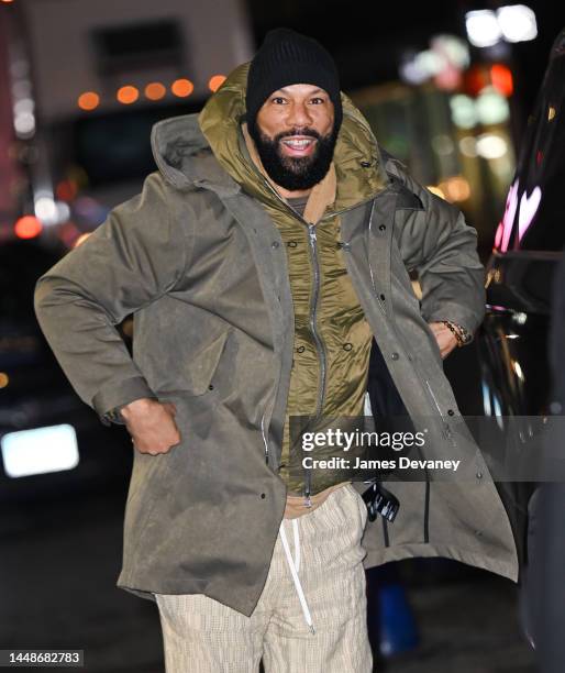 Common visits the 'The Late Show With Stephen Colbert' at the Ed Sullivan Theater on December 12, 2022 in New York City.