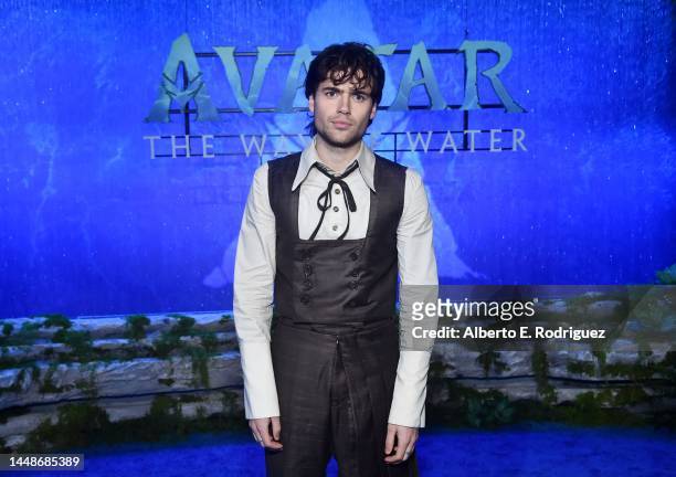 Jamie Flatters attends the U.S. Premiere of 20th Century Studios' "Avatar: The Way of Water" at the Dolby Theatre in Hollywood, California on...