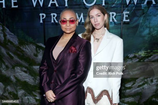 Raven-Symoné and Miranda Maday attend the U.S. Premiere of 20th Century Studios' "Avatar: The Way of Water" at the Dolby Theatre in Hollywood,...