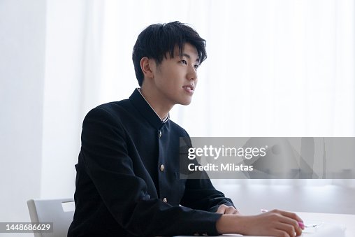 High school student studying at cram school High school student studying at cram school