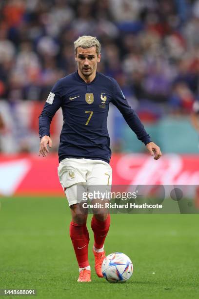 Antoine Griezmann of France in action during the FIFA World Cup Qatar 2022 quarter final match between England and France at Al Bayt Stadium on...