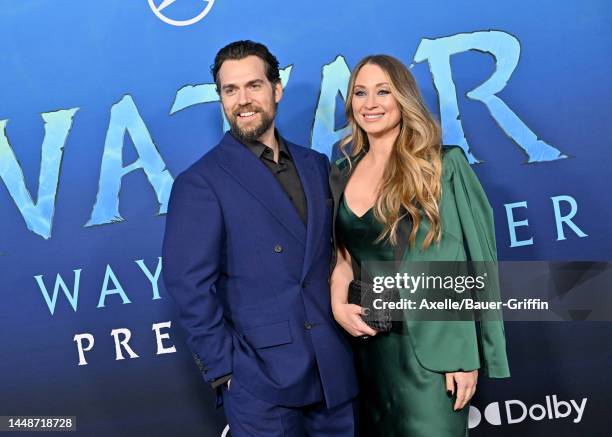 Henry Cavill and Natalie Viscuso attend 20th Century Studio's "Avatar 2: The Way of Water" U.S. Premiere at Dolby Theatre on December 12, 2022 in...