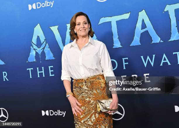 Sigourney Weaver attends 20th Century Studio's "Avatar 2: The Way of Water" U.S. Premiere at Dolby Theatre on December 12, 2022 in Hollywood,...