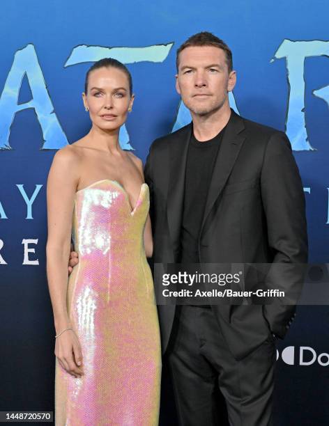Lara Worthington and Sam Worthington attend 20th Century Studio's "Avatar 2: The Way of Water" U.S. Premiere at Dolby Theatre on December 12, 2022 in...