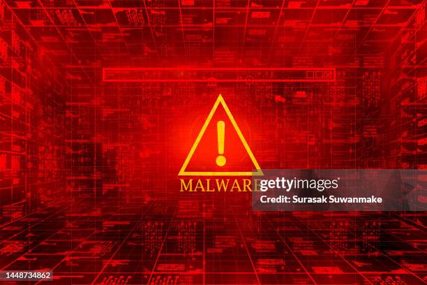 cybercriminals or anonymous hackers use malware on mobile phones to hack personal and business passwords online. - malware bildbanksfoton och bilder