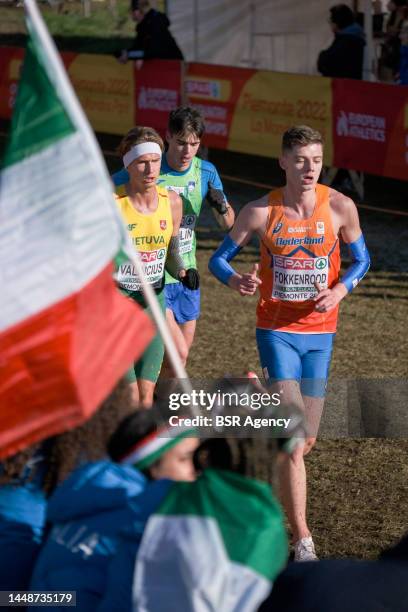 Jesse Fokkenrood of the Netherlands competing on the U23 Men Race during the European Cross Country Championships on December 11, 2022 in Turin, Italy