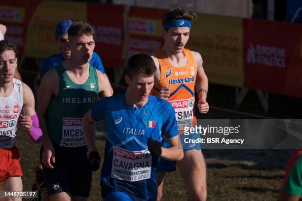 Job Ijtsma of the Netherlands competing on the U23 Men Race during the European Cross Country Championships on December 11, 2022 in Turin, Italy