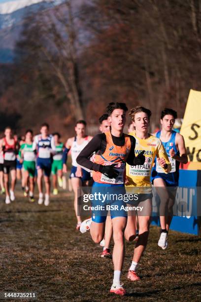 Juan Zijderlaan of the Netherlands competing on the U20 Men Race during the European Cross Country Championships on December 11, 2022 in Turin, Italy