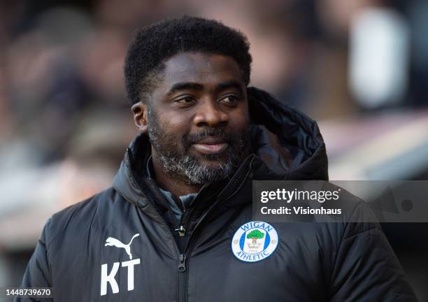 Wigan Athletic Manager Kolo Toure prior to the Sky Bet Championship match between Millwall and Wigan Athletic at The Den on December 10, 2022 in...