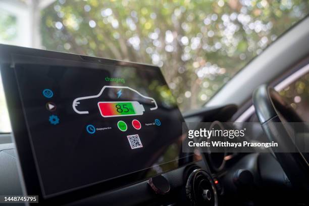 electric car, electric vehicle, dashboard - vehicle part, battery, - biofuel stock pictures, royalty-free photos & images
