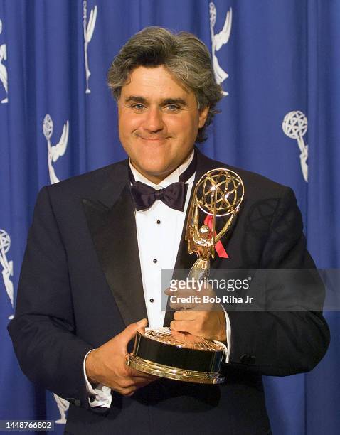 Comedian and TV Host Jay Leno at the Emmy Awards Show, September 8,1996 in Pasadena, California.