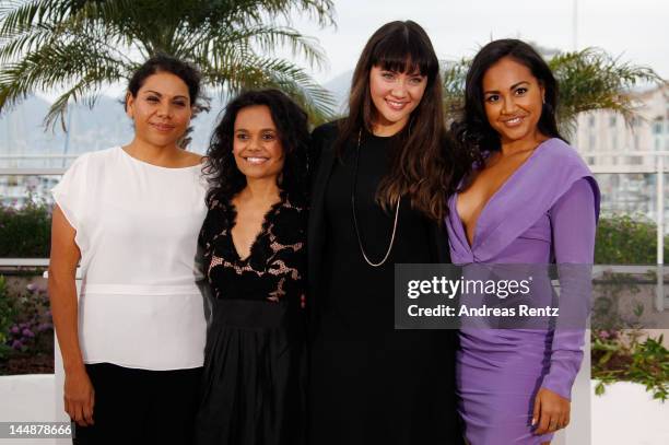 Actresses Deborah Mailman, Miranda Tapsell, Shari Sebbens and Jessica Mauboy attend the "The Sapphires" Photocall during the 65th Annual Cannes Film...