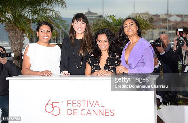 Actresses Deborah Mailman, Shari Sebbens, Miranda Tapsell and Jessica Mauboy attend the "The Sapphires" Photocall during the 65th Annual Cannes Film...