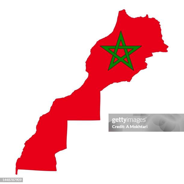 flag and map of morocco. - western sahara stock illustrations