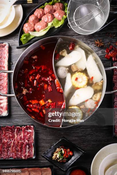 chinese food, hot pot - steamboat stock pictures, royalty-free photos & images