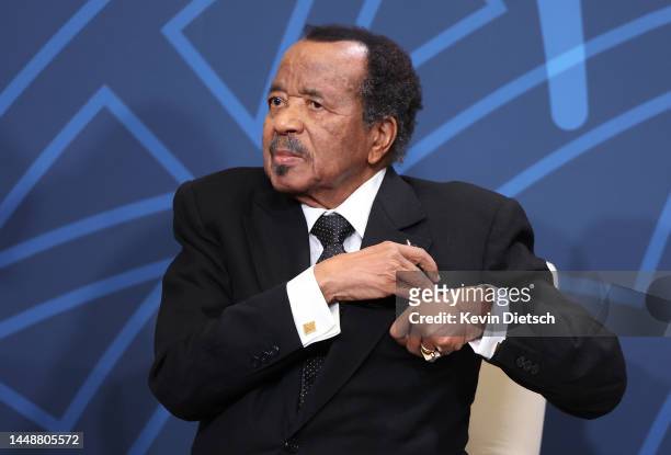 President of Cameroon Paul Biya delivers remarks during the Space Forum at the U.S. - Africa Leaders Summit on December 13, 2022 in Washington, DC....