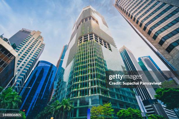 garden in the building, singapore - singapore stock pictures, royalty-free photos & images