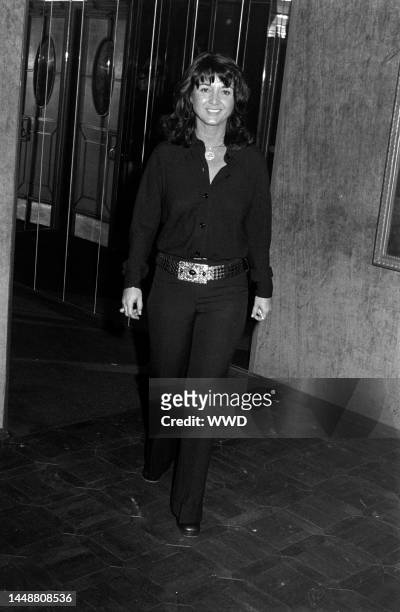 Michelle Triola Marvin attends the opening of the private club PIPS in Beverly Hills, California, on February 16, 1973.