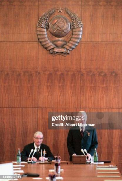 Meeting of the Presidium of the Supreme Soviet of the USSR, Chairman Mikhail Suslov, Moscow, Kremlin 1978-1983 years.