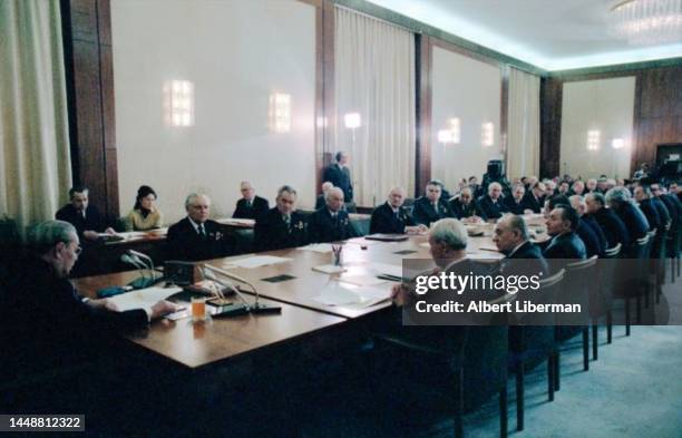 Meeting of the Presidium of the Supreme Soviet of the USSR, Chairman Leonid Brezhnev. Moscow, Kremlin 1978-1983 years.