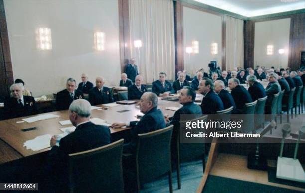 Meeting of the Presidium of the Supreme Soviet of the USSR, Chairman Leonid Brezhnev. Moscow, Kremlin 1978-1983 years.