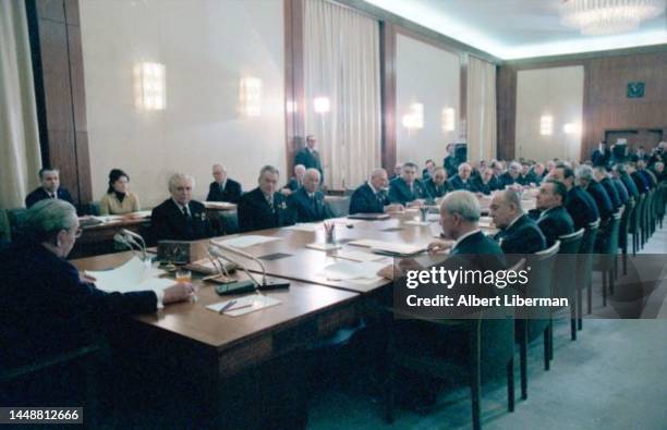 Meeting of the Presidium of the Supreme Soviet of the USSR, Chairman Leonid Brezhnev. Moscow, Kremlin 1978-1983 years.