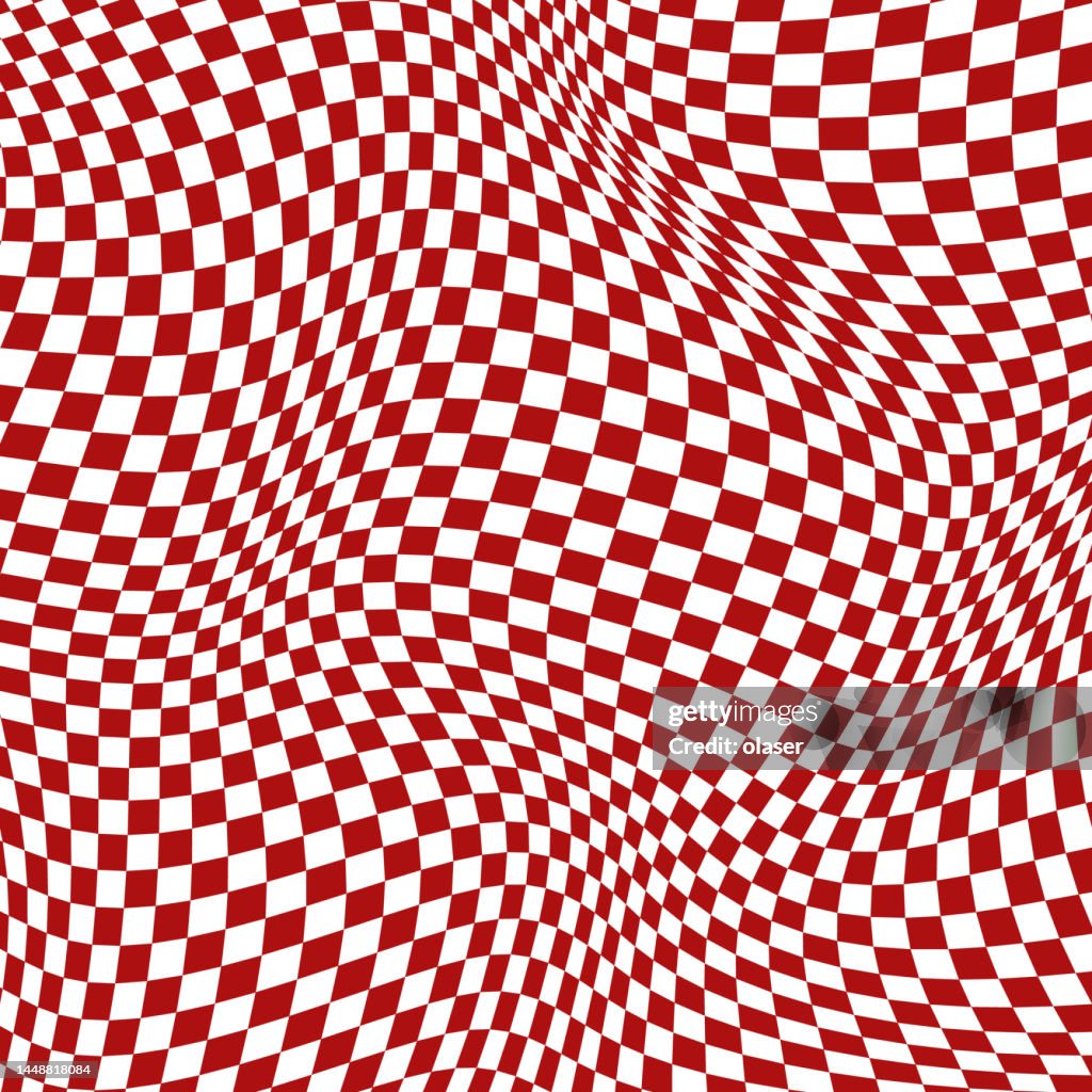 Red Field Distorted Red Checked Distorted 3d Surface High-Res Vector Graphic - Getty Images