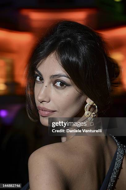 Actress Madalina Ghenea attends the Vanity Fair and Gucci Party at Hotel Du Cap during 65th Annual Cannes Film Festival on May 20, 2012 in Antibes,...