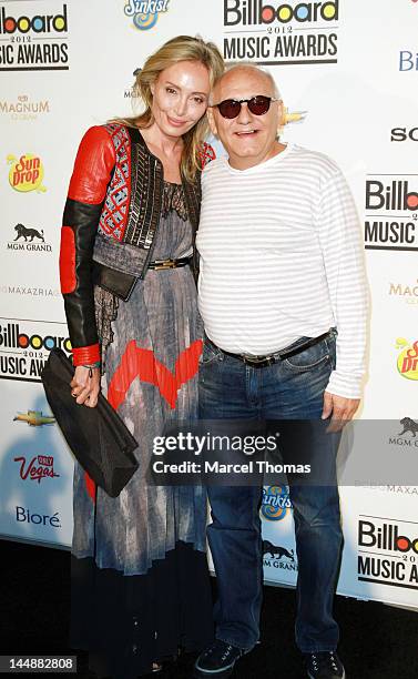 Designer Max Azria and wife Lubov Azria attend the Billboard Music Awards Pre-Party hosted by Kelly Clarkson at MGM Grand on May 19, 2012 in Las...