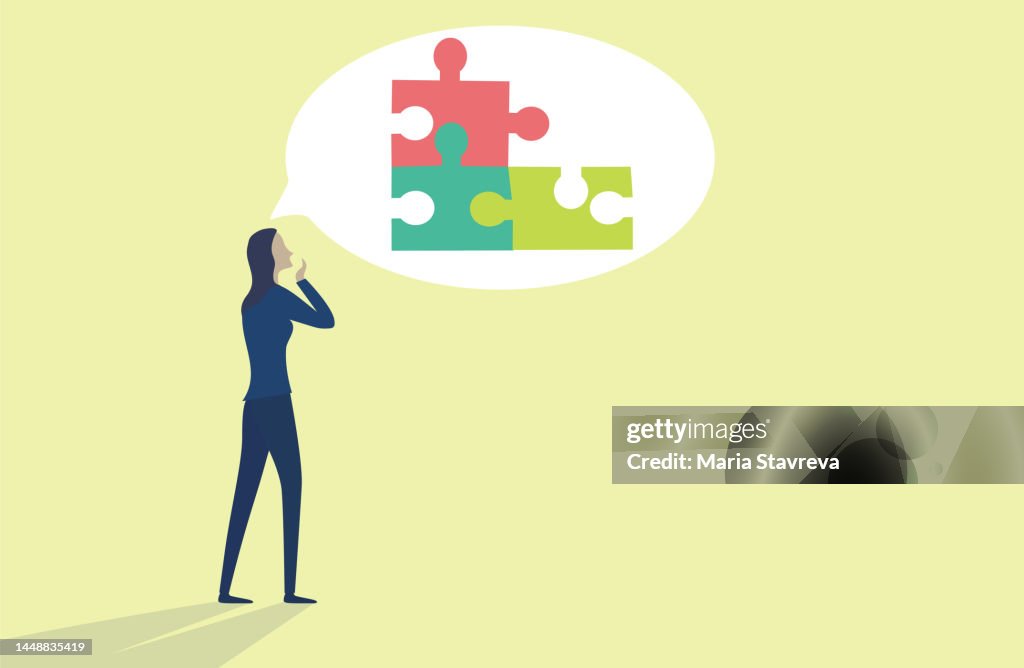 Good Think Is Solvable Thinking About Idea Solving Problems Finding Solutions High-Res Vector ...