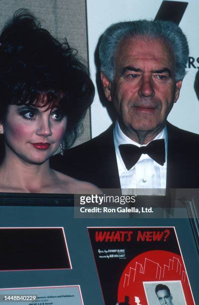 American singer Linda Ronstadt and composer & bandleader Nelson Riddle attend the first ASCAP at Sands Hotel and Casino, Atlantic City, New Jersey,...