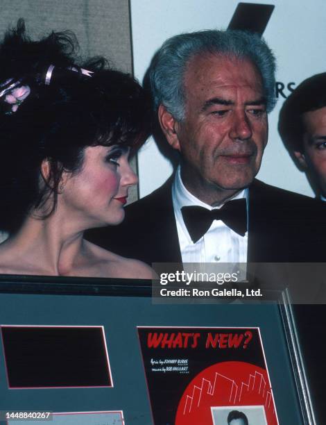 American singer Linda Ronstadt and composer & bandleader Nelson Riddle attend the first ASCAP at Sands Hotel and Casino, Atlantic City, New Jersey,...