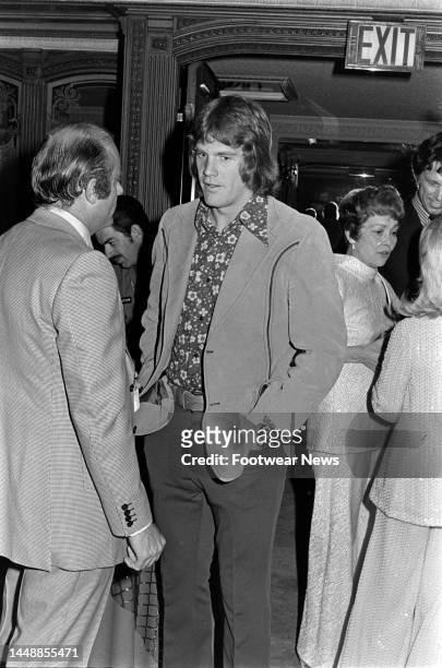 Lance Rentzel and Jane Wyman attend a cocktail party, sponsored by J.W. Robinson Company and City of Hope, at the Bistro Restaurant in Los Angeles,...