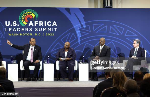 President of Niger Mohamed Bazoum, former Assistant Secretary of State for African Affairs Jendayi Frazer, U.S. Defense Secretary Lloyd Austin and...