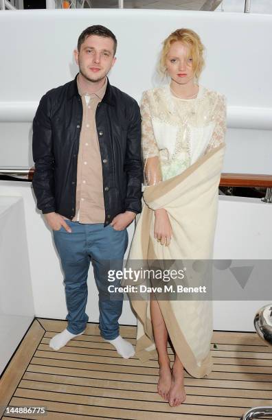Ben Drew aka Plan B and model Lily Cole attend a lunch hosted by Len Blavatnik, Harvey Weinstein and Warner Music during the 65th Cannes Film...