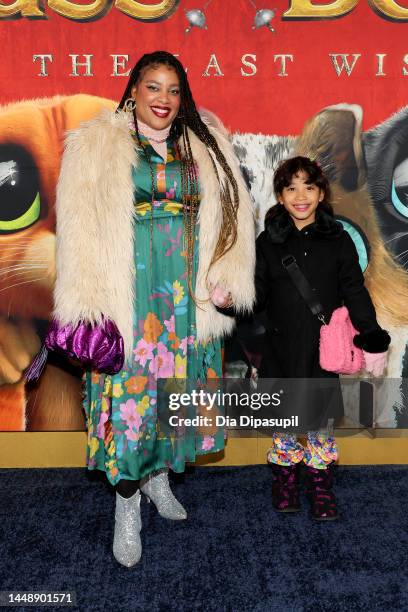 Greivy and D'Artagnan attend the "Puss In Boots: The Last Wish" World Premiere at Frederick P. Rose Hall, Jazz at Lincoln Center on December 13, 2022...