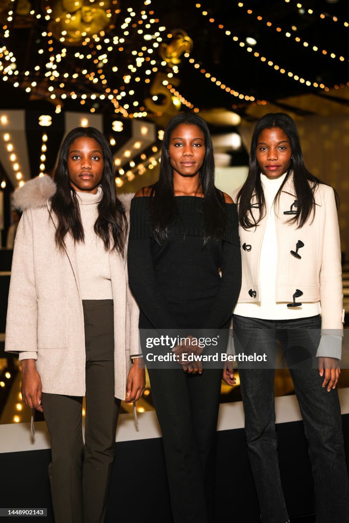 Andrea Koki, Angela Koki and Sahra Koki attend the "Le Grand Numero