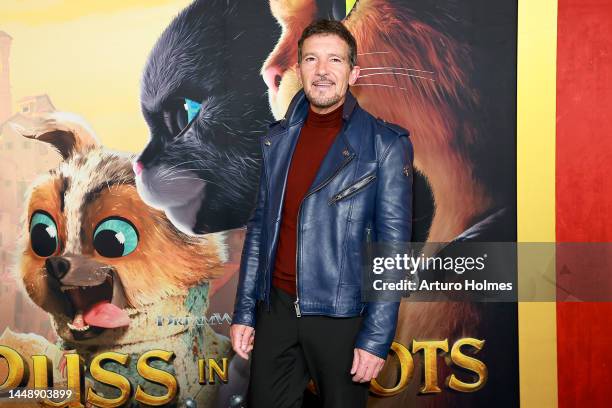 Antonio Banderas attends the "Puss In Boots: The Last Wish" World Premiere at Frederick P. Rose Hall, Jazz at Lincoln Center on December 13, 2022 in...