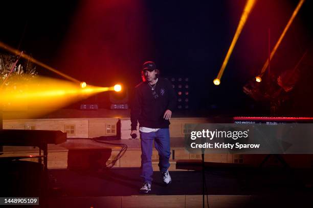 Orelsan receives the Grand Prix des Musique Urbaines during the Grands Prix De La Sacem 2022 Ceremony at Maison De La Radio on December 13, 2022 in...