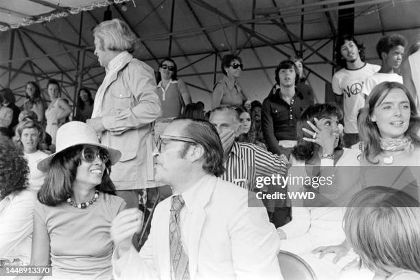 Gail Buckley , Adolph Green , and Phyllis Newman attend the Robert F. Kennedy Pro-Celebrity Tennis Tournament, a benefit for the RFK Memorial...