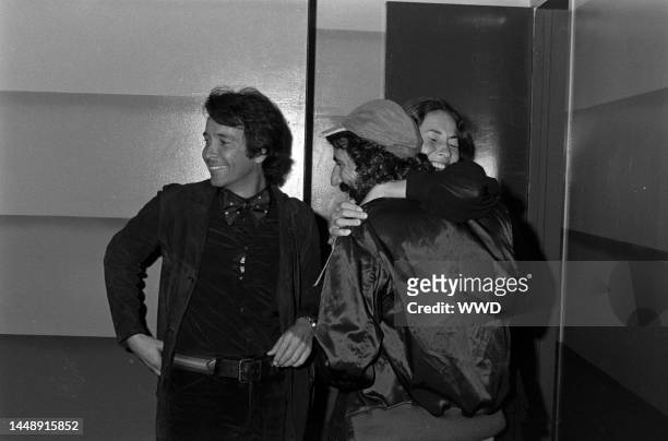 Herb Alpert, Lou Adler, and Lani Hall attend the opening of the Roxy Theatre in Hollywood, California, on September 19, 1973.