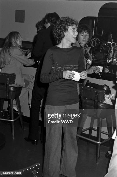 Carole King attends the opening of the Roxy Theatre in Hollywood, California, on September 19, 1973.