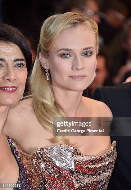 Actress Diane Kruger attends the "Amour" Premiere during the 65th Annual Cannes Film Festival at Palais des Festivals on May 20, 2012 in Cannes,...