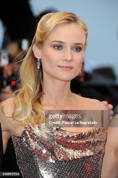 Actress Diane Kruger attend the "Amour" Premiere during the 65th Annual Cannes Film Festival at Palais des Festivals on May 20, 2012 in Cannes,...