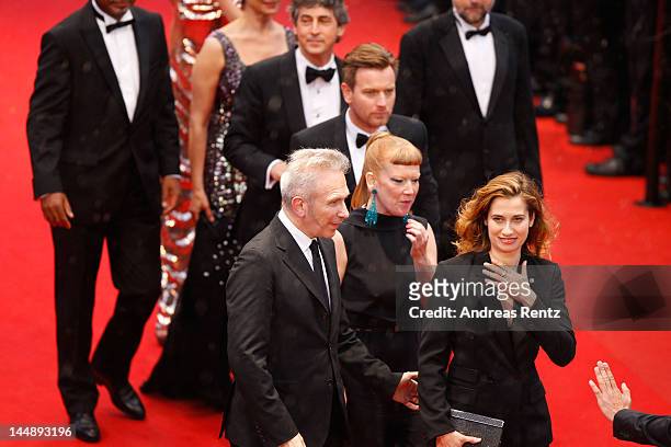 Jury members Alexander Payne, Ewan McGregor, Andrea Arnold, Emmanuelle Devos and Jean Paul Gaultier attends the "Amour" premiere during the 65th...