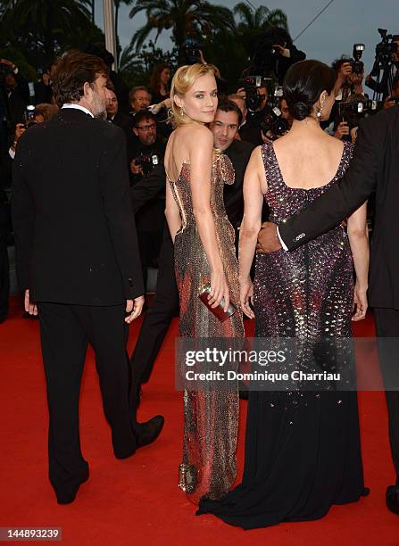 Actress Diane Kruger attends the "Amour" Premiere during the 65th Annual Cannes Film Festival at Palais des Festivals on May 20, 2012 in Cannes,...