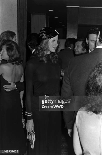 Paulene Stone attends an event benefiting the Thalians at the Century Plaza Hotel in Los Angeles, California, on October 9, 1972.